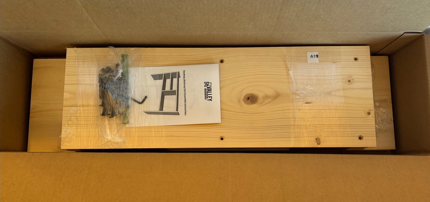 Desk top shelf - Strong, easy to assemble, perfect for college or apartments