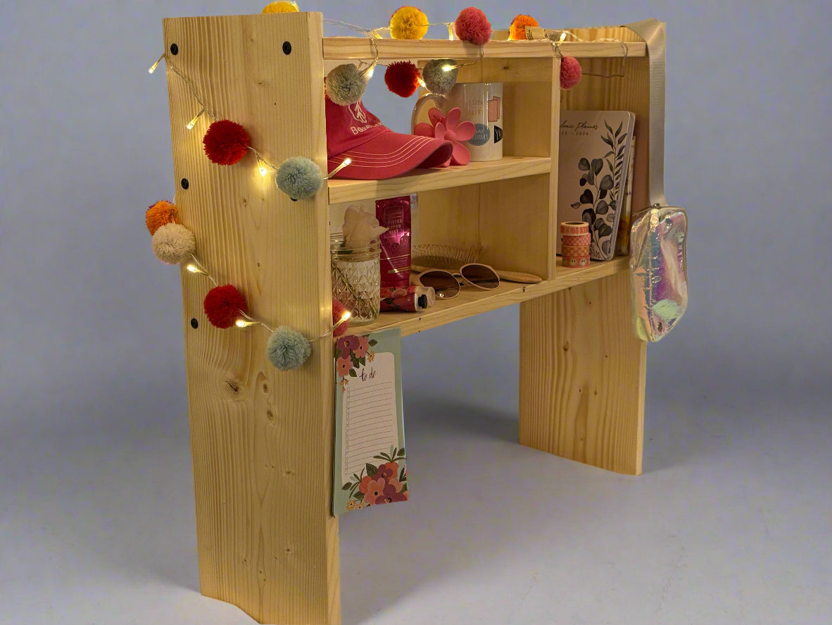 Desk top shelf - Strong, easy to assemble, perfect for college or apartments